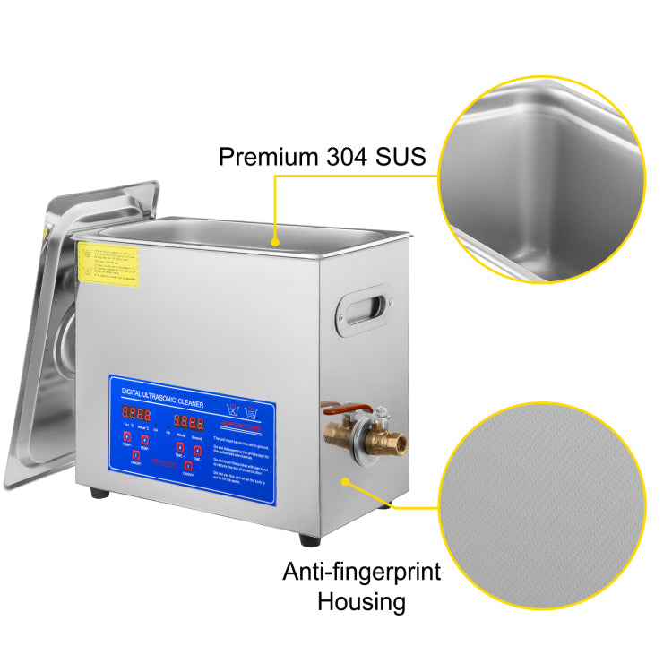 Ultrasonic Cleaner 6L Ultrasonic Vinyl Cleaner 7 12 Inch 8 Records Ultrasonic Vinyl Cleaning Machine 180W Ultrasonic Records Cleaner With Drying Rack For Home Store