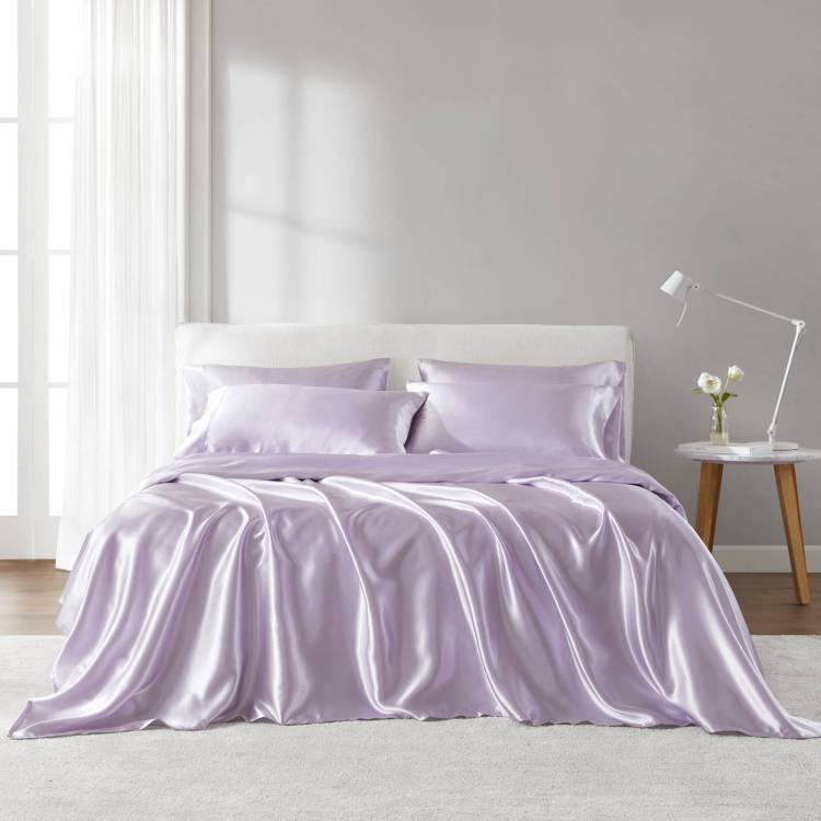 6 Pcs Queen Luxury Sheet Set Lilac