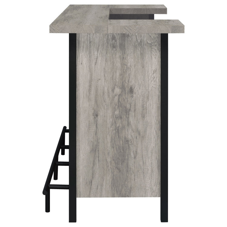 Menimen Grey Driftwood Freestanding Bar Unit