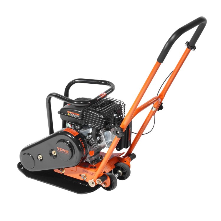 Plate Compactor, 2.8 Hp 78.5Cc Gas Engine 5,250 Vpm, 1,920 Lbs Force Vibratory Compaction Tamper With 18.7 X 11.8 Inch Plate For Walkways, Patios, Asphalts, Paver Landscaping
