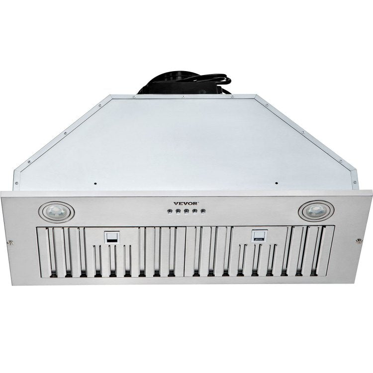 Insert Range Hood, 800Cfm 3 Speed, 30 Inch Stainless Steel Built In Kitchen Vent With Push Button Control Led Lights Baffle Filters, Ducted Ductless Convertible, Etl Listed
