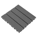 Plastic Interlocking Decking Tiles, 44 Packs Of Terrace Decking Tiles, 12 Inches X 12 Inches Waterproof For All Weather Use, Backyard Pool Decking Tiles, Dark Gray