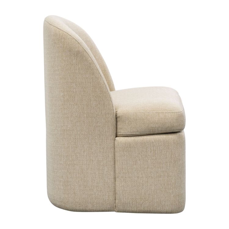 Dining Chair With Castors, Taupe