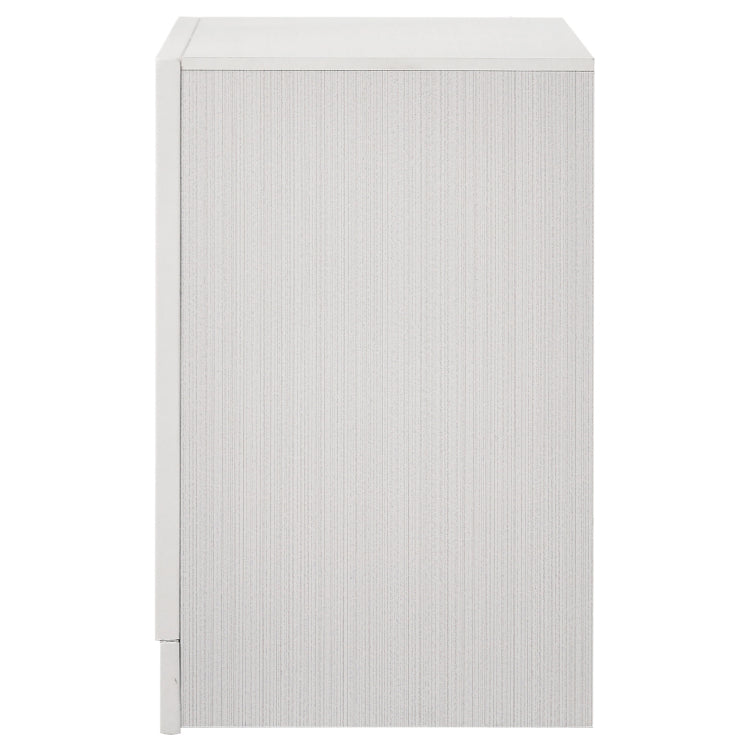 White 2 Drawer Nightstand With Hidden Jewelry Tray