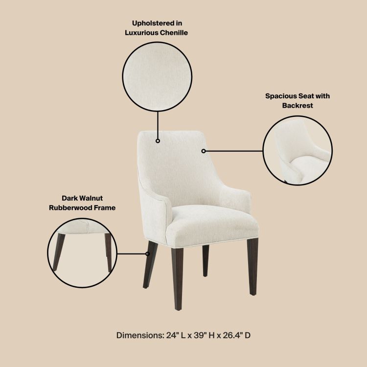 Dining Chair Set Of 2 In Cream