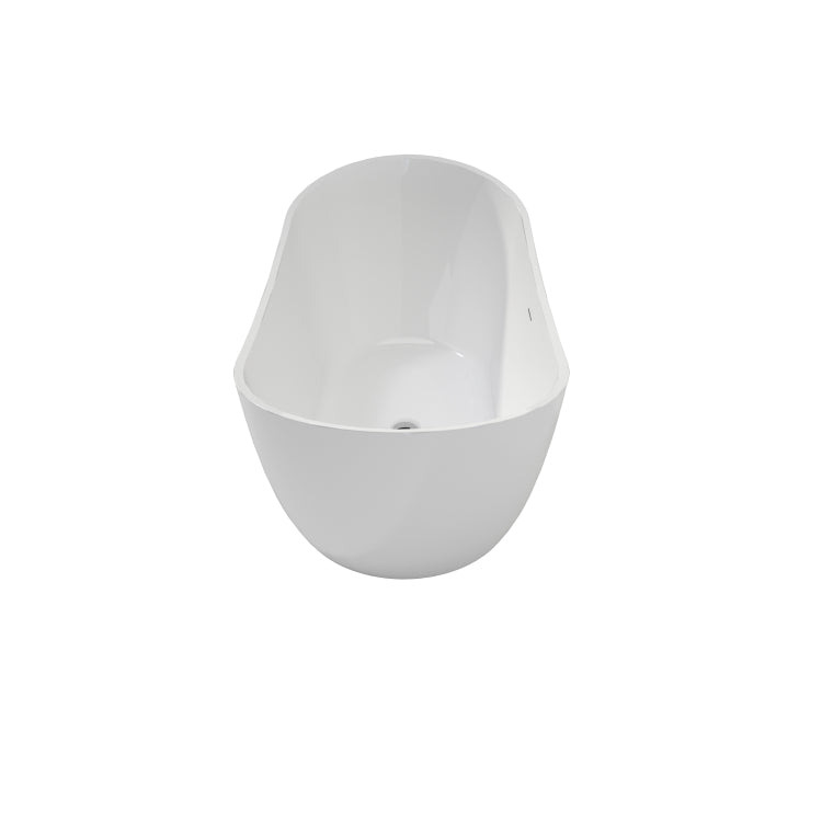 60 29 Inch Upgrade Acrylic Free Standing Bath Tubs, Stand Alone White Soaker Tub