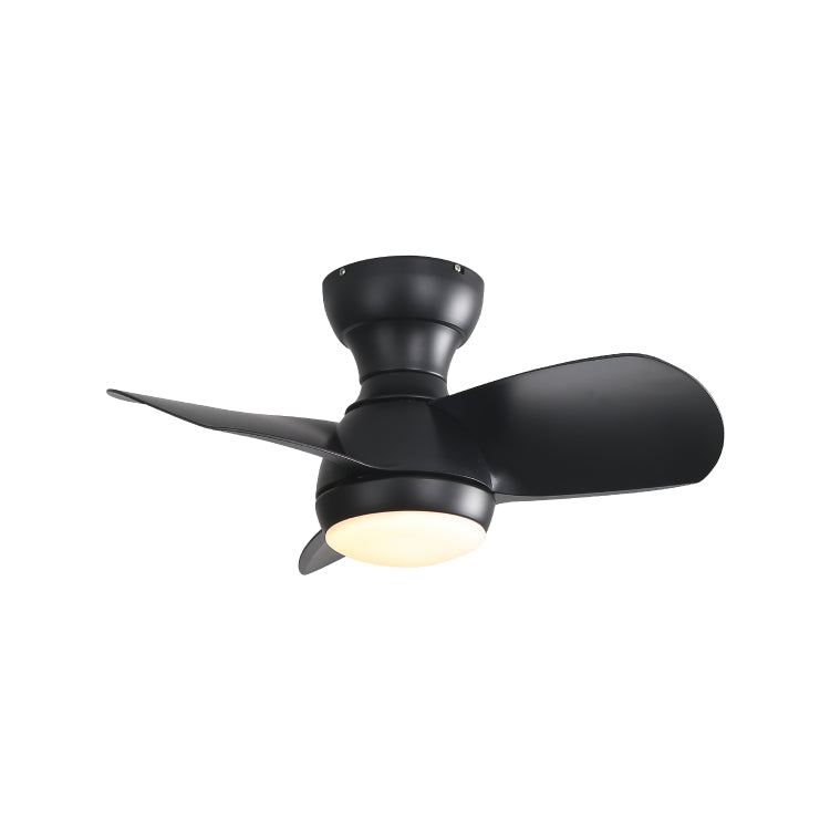 23 Inch Bedroom With 3 Abs Blades Remote Control Dc Motor Black With 18W Led Light