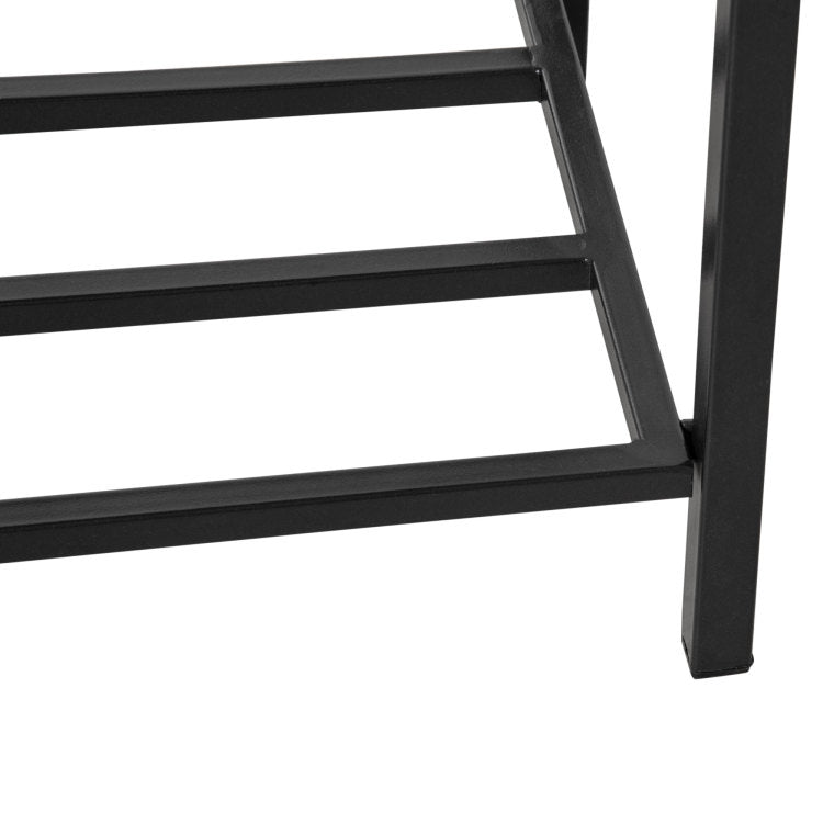 Outsunny Raised Garden Bed, Elevated Planter Box With Rattan Wicker Look, Tool Storage Shelf, Portable Design For Herbs, Vegetables, Flowers, Black