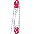 Twin Sheave Block And Tackle 1 2" X 100Ft Twin Sheave Block With Braid Rope 30 35Kn 6600 7705Lbs Double Pulley Rigging