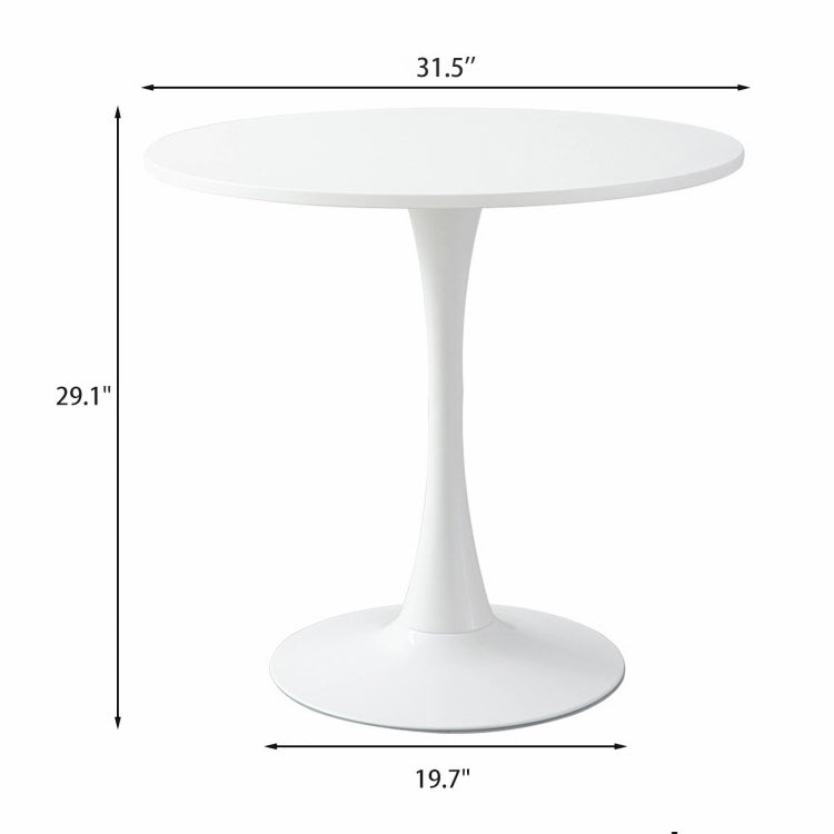 Modern Round Dining Table, 31.5'' Kitchen Dining Room Furniture, Coffee Table, Leisure Table, Living Room Table, Oval Dining Table, Whtie
