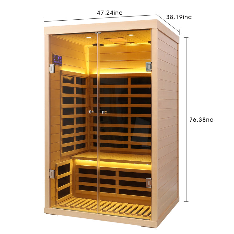 Low Emf Two Person Wide Space Hemlock Double Doors Great Glass Luxury Indoor