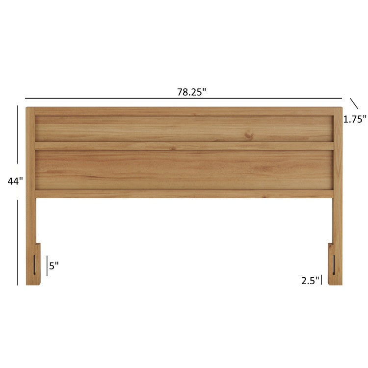 Maddox Modern Wood King Panel Headboard