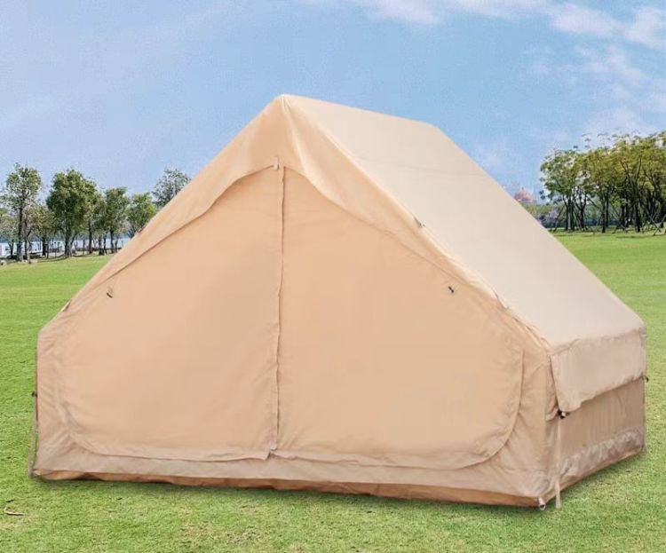 Inflatable Tent With Pump,Glamping Tents For 4 6 Person, Easy Setup 4 Season Waterproof Outdoor Tent,Waterproof Luxury Glamping Tent With 12 Mesh Window
