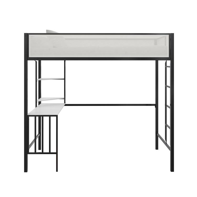 Axel Twin Loft Bed With Desk & Shelves