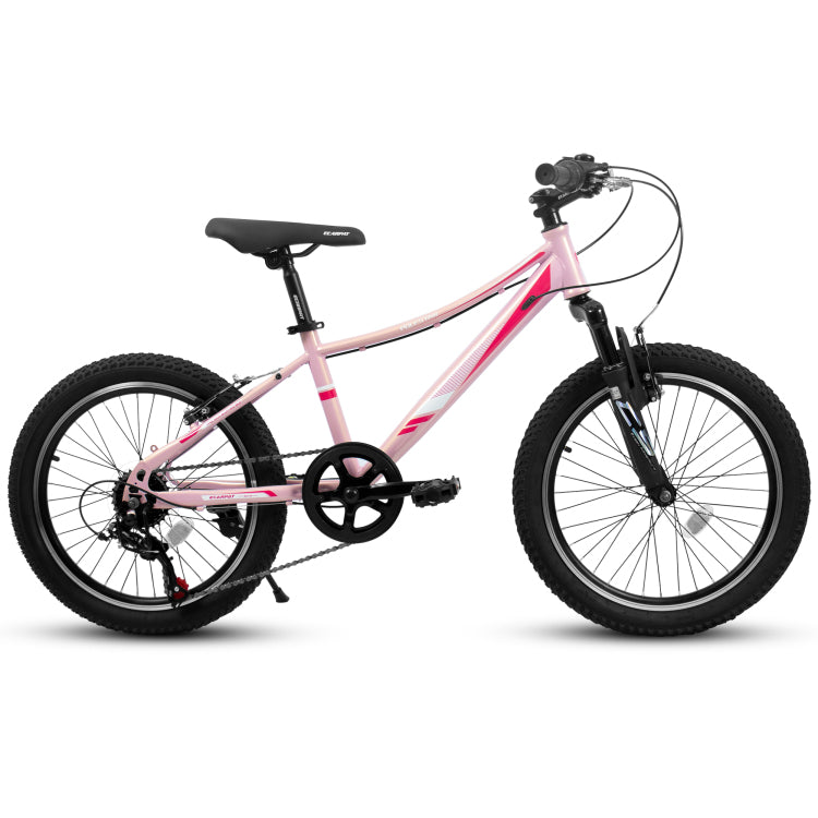 A20261 20 Inch Children'S Bicycle, Shock Absorbing Front Fork, 7 Speed, V Brakes, Mountain Tire, Boys And Girls Kids Bike For Outdoor Adventure