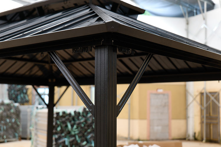 10*10 Color Steel Tile Double Roof Pavilion Gazebo