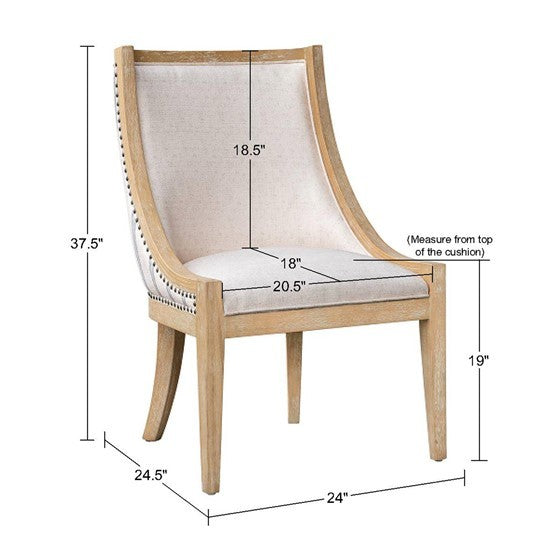 Upholstered Dining Chair With Nailhead Trim