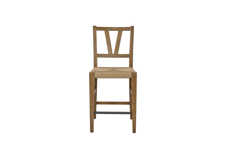 Counter Height Slat Back Chair Almond Set Of 2