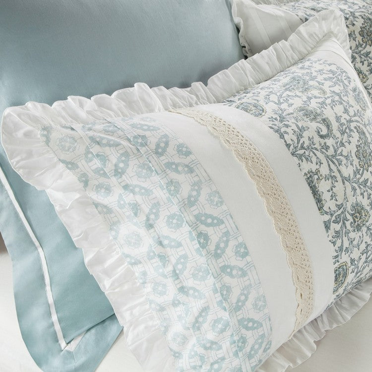 Queen 9 Piece Cotton Percale Duvet Cover Set