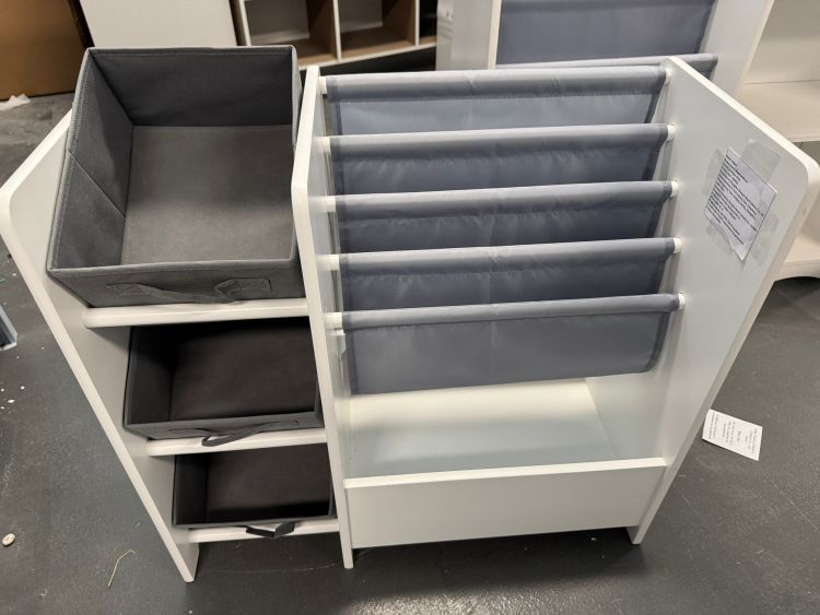 Kids Bookshelf And Toy Storage Organizer, Multifunctional 4 Tier Kids Book Shelf With 3 Collapsible Fabric Drawers, Children'S Book Display In Room Playroom Nursery For Kids, Children, Toddlers
