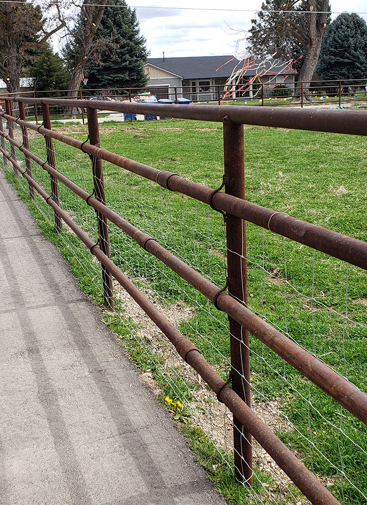 Farm Fence 4Ft X 328Ft 14Gauge Heavy Zinc Coating Cattle Fence,Galvanized Field Wire Fencing Deer Fence,Goat Fence,Hog Wire Fencing For Yard Livestock & Animals Protection