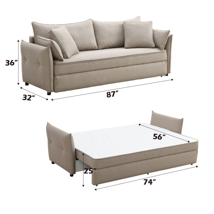 Irina Pull Out Fabric Sleep With Storage