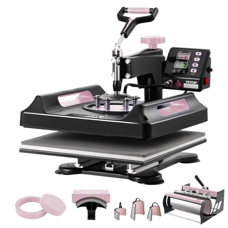 8 In 1 Heat Press Machine 15X15 In 30Oz Tumbler Press T Shirts Black
