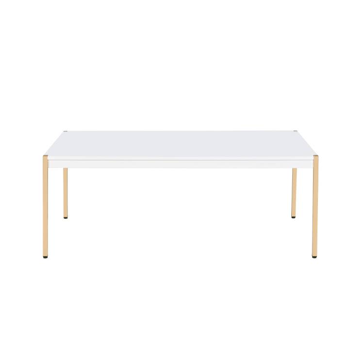 Otrac White & Gold Finish Coffee Table