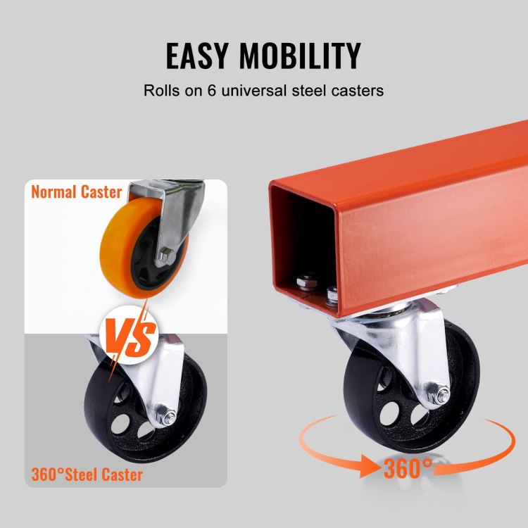 Hydraulic Engine Hoist With Lever, 2 Ton 4400 Lbs Heavy Duty Cherry Picker Shop Crane, Foldable Engine Crane And Engine Hoist Leveler For Auto Repair, Motors, Weights Lifting, Loading