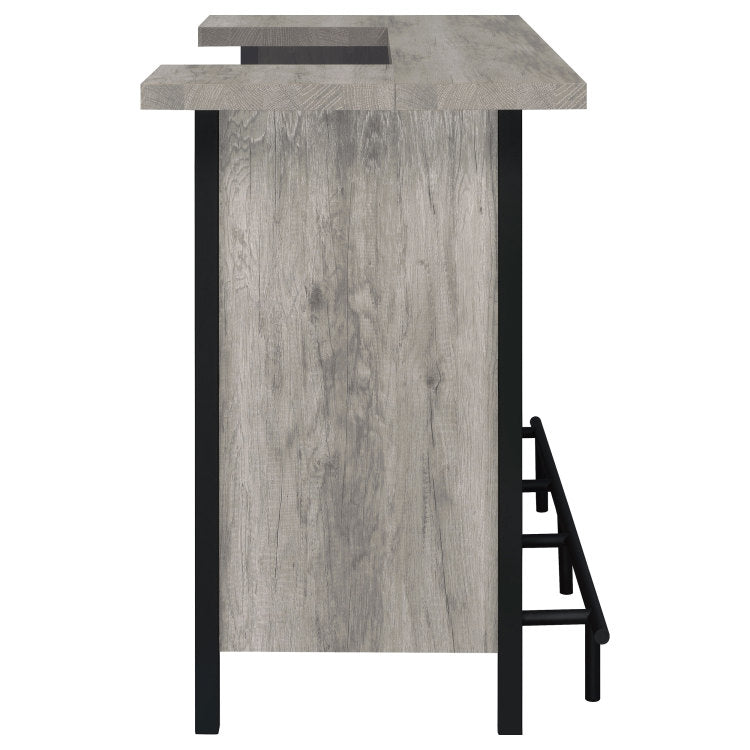 Menimen Grey Driftwood Freestanding Bar Unit
