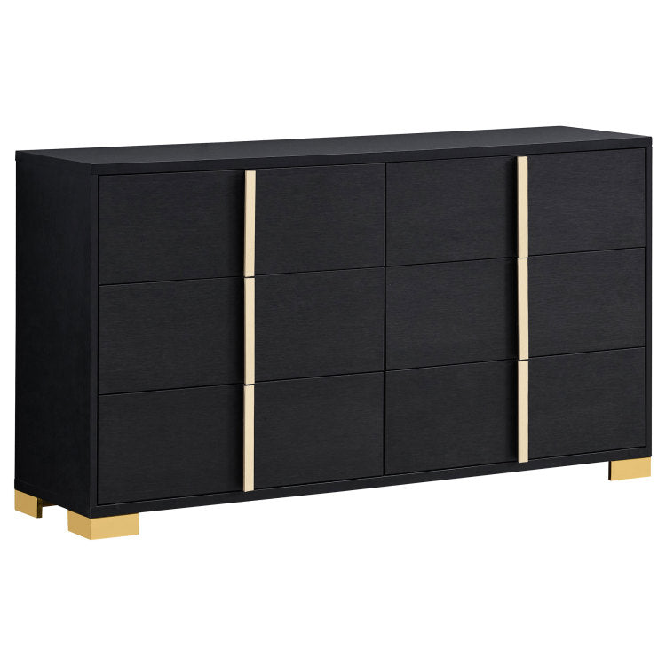 Medici Black 6 Drawer Dresser