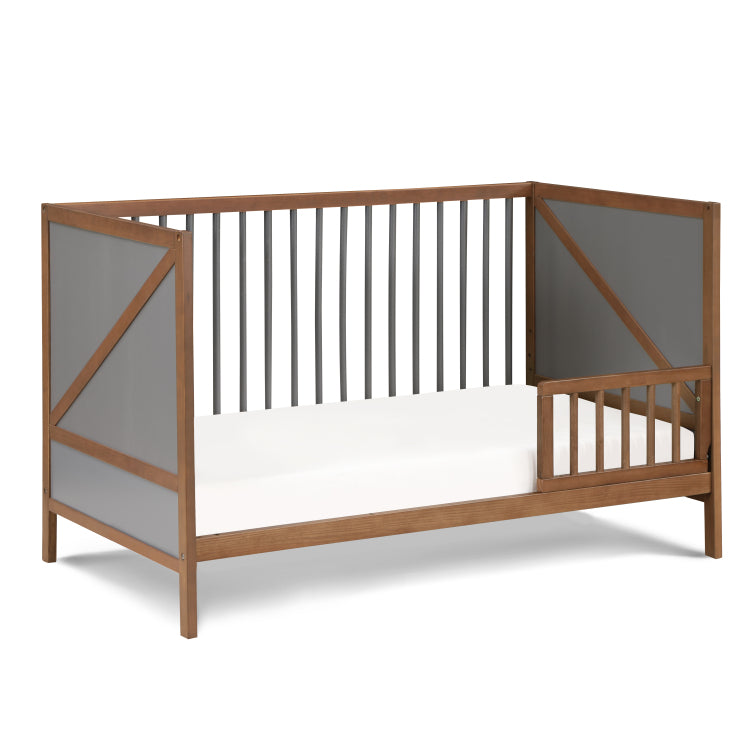 Pixie Zen 3 In 1 Crib In Walnut Charcoal