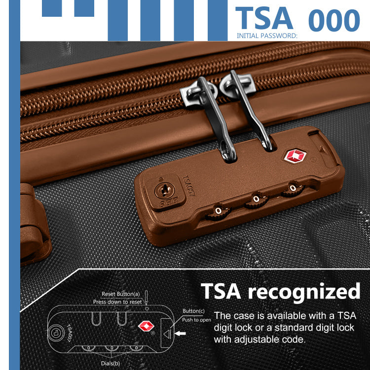 Luggage Sets 6 Piece With Duffel Bags, Hardside Expandable Suitcases With Spinner Wheels Tsa Lock, Black