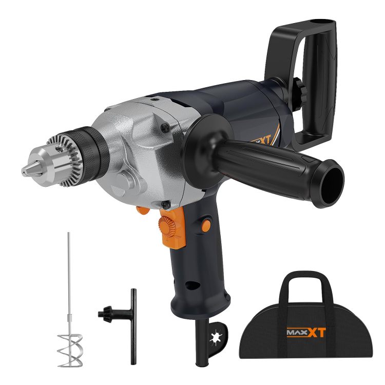 Drill Mixer Set With Spade Handle 1 2 Inch Electric Corded Mixing Drill Machine 9A Motor Concrete Mud Mixer