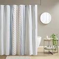 Cotton Printed Shower Curtain With Chenille