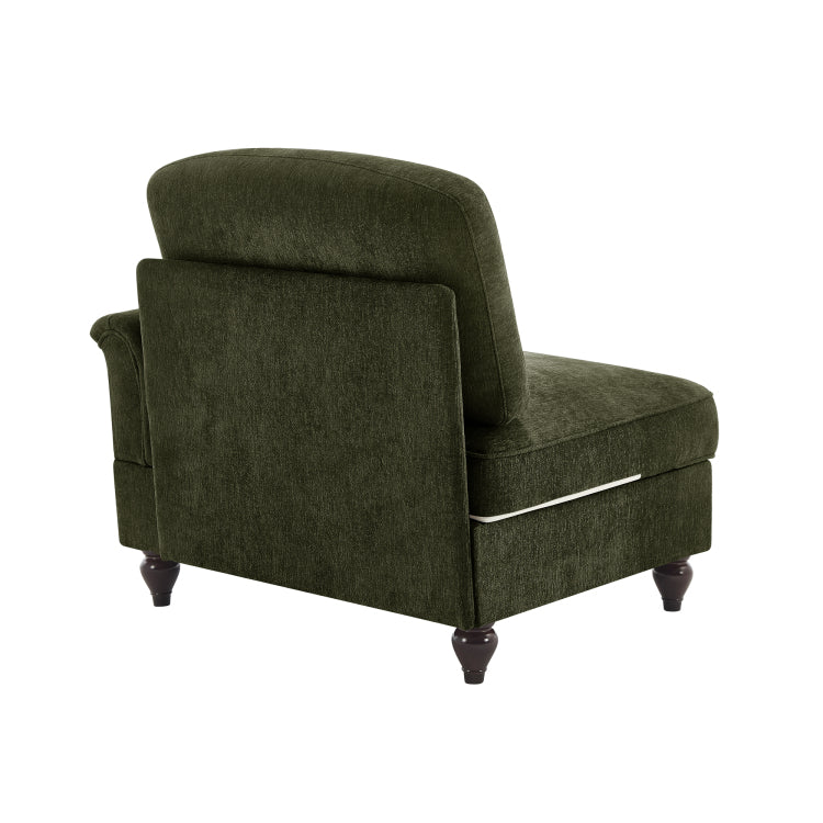Sofa Rsf Chenille W 1 Pillow Green