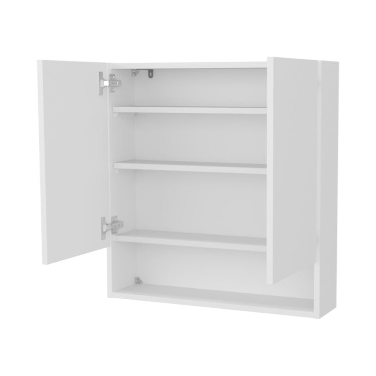 Gaviota Wall Mounted Medicine Cabinet, Two Doors, Three Interior Shelves, Modern Bathroom Storage Unit, White