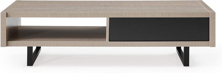 Mid Century Modern Ash Living Room Coffee Table,Tan