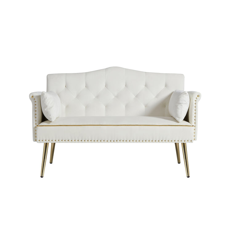 Cream White 2 Seater Sofa
