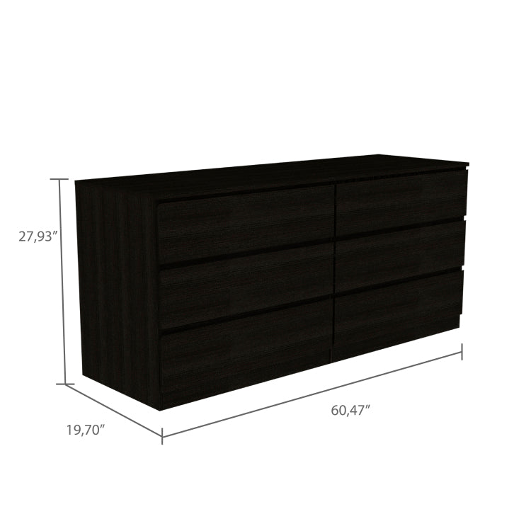 Seul Six Drawer Double Dresser, Superior Top