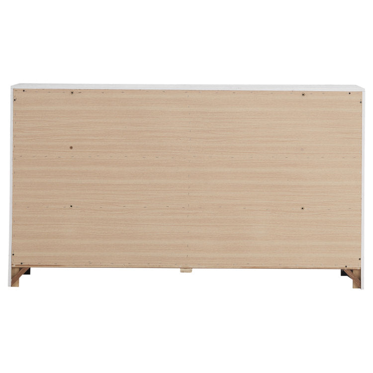 Sherwood Coastal White 6 Drawers Dresser