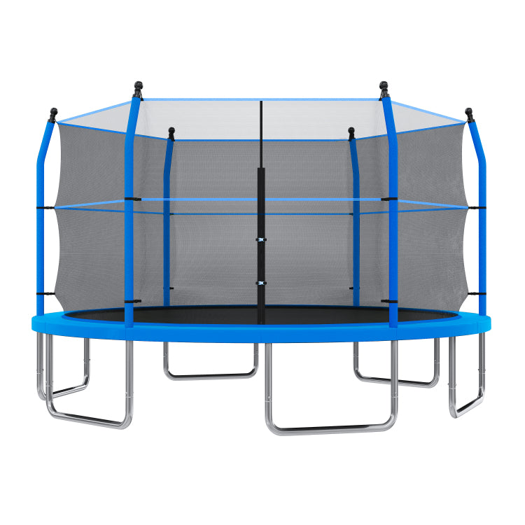 14Ft Trampoline With Ladder And Enclosure Net For Kids And Adults, Heavy Duty 14' Outdoor Trampoline For Backyard