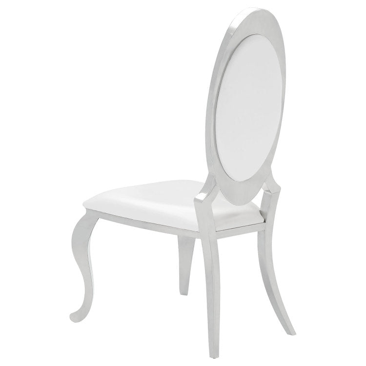 Chester Cream White Upholstered Dining Side Chair Set Of 2