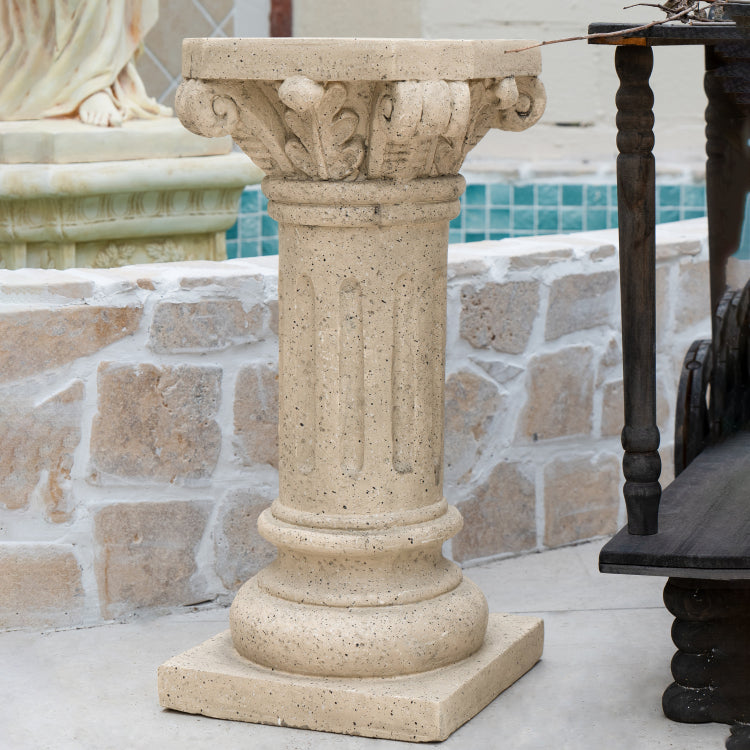 Pedestal Column Plant Stand, 26.25 Inch, Indoor And Outdoor