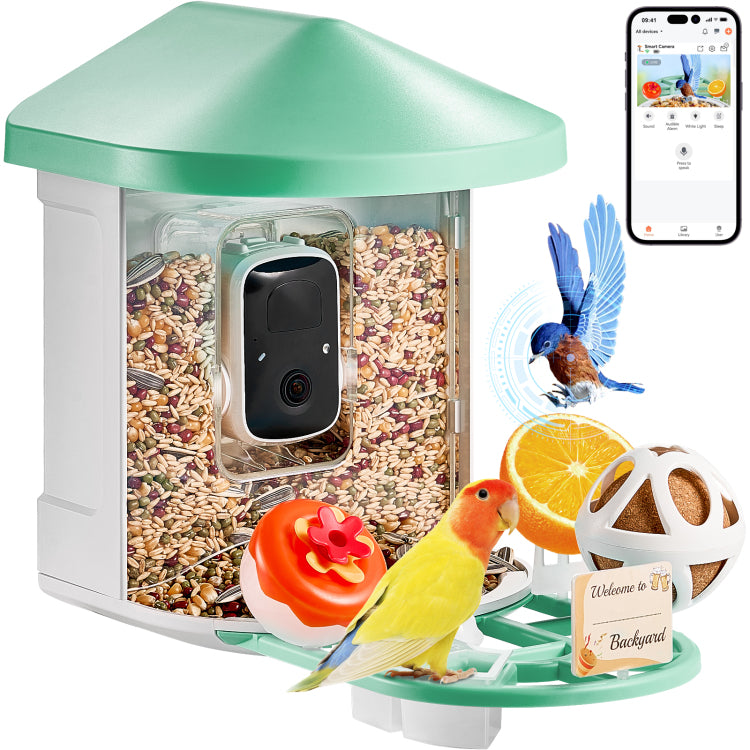 Smart Bird Feeder With Camera 2K Hd Ai Identify Bird Species Auto Capture