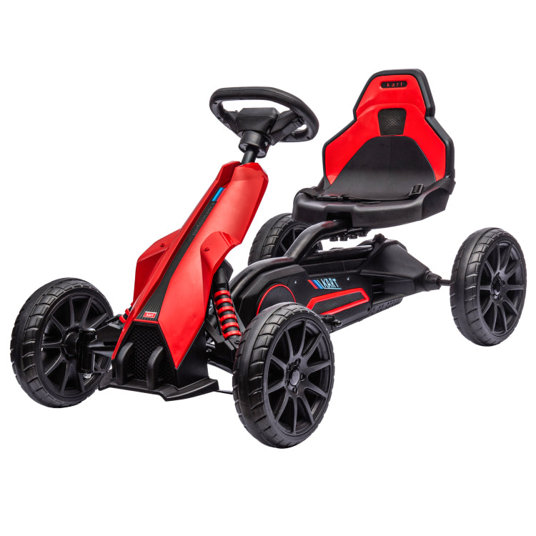 Aosom 12V Electric Go Kart For Kids, Outdoor Ride On Toy With Forward Backward Drive & Adjustable Speed, Gift For Child 3 8 Years Old, Red