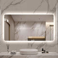 48*24In Led Bathroom Mirror, Corrosion Resistant, Three Color Dimmable, Backlit Mirror With One Touch Demist Function