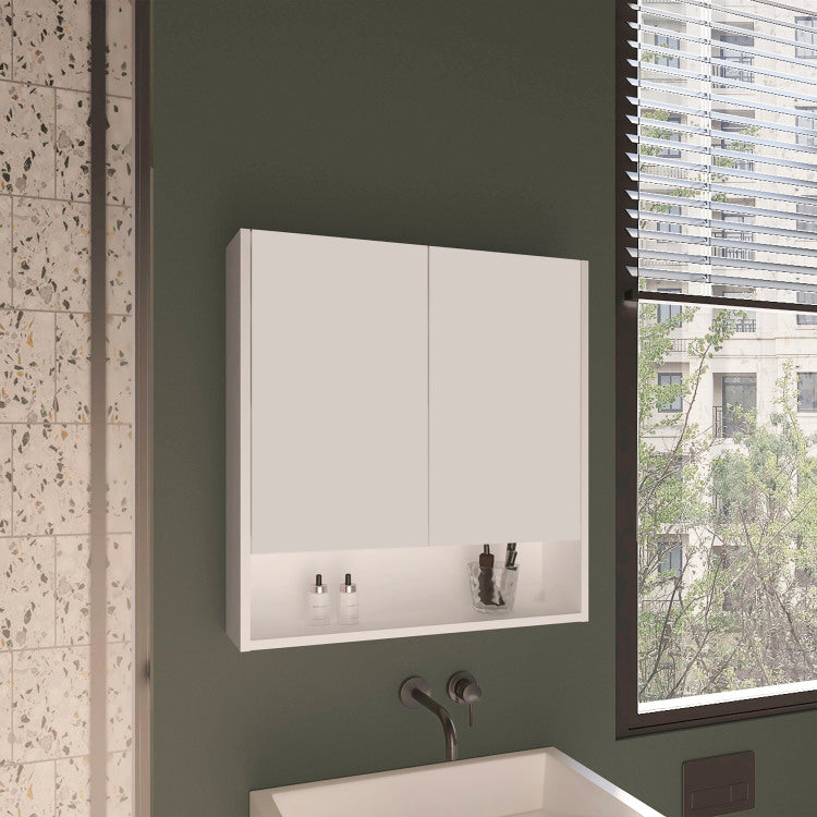 Medicine Cabinet, 2 Doors, 4 Shelves, White
