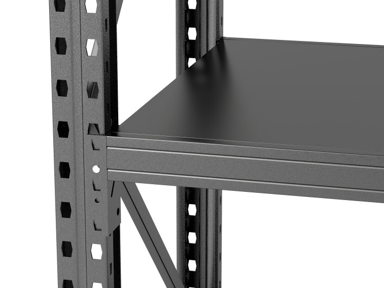 3 Tier Industrial Shelving Rack 47In, Heavy Duty Steel Shelving Unit Adjustable, 51.2" W*23.6" D*47.3"H, Black, Requires Assembly