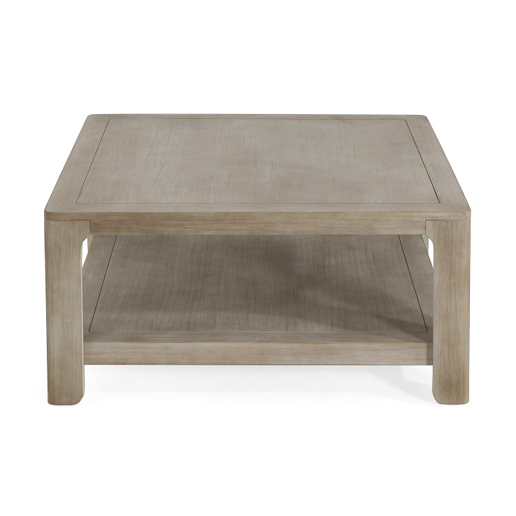 Square Coffee Table With Storage,Light Ash